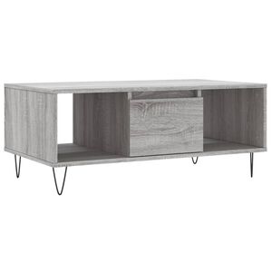 vidaXL Salongbord gr&aring; sonoma 90x50x36,5 cm konstruert tre