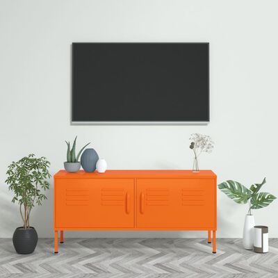 vidaXL TV-benk oransje 105x35x50 cm stål