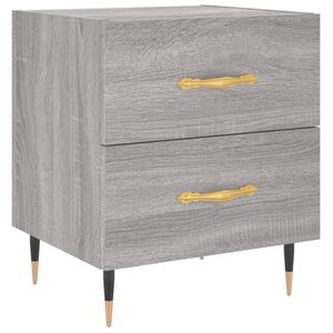 vidaXL Nattbord gr&aring; sonoma 40x35x47,5 cm konstruert tre