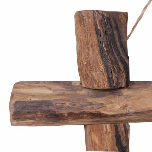 vidaXL Speil med tre ramme naturlig 50x50 cm resirkulert teak