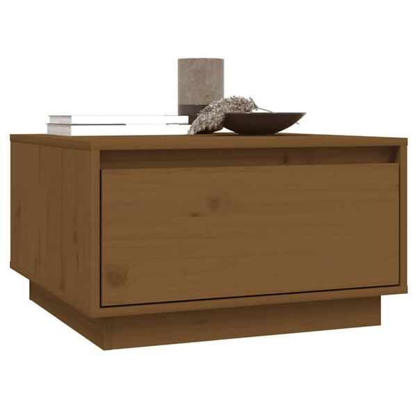 vidaXL Salongbord honningbrun 55x56x32 cm heltre furu