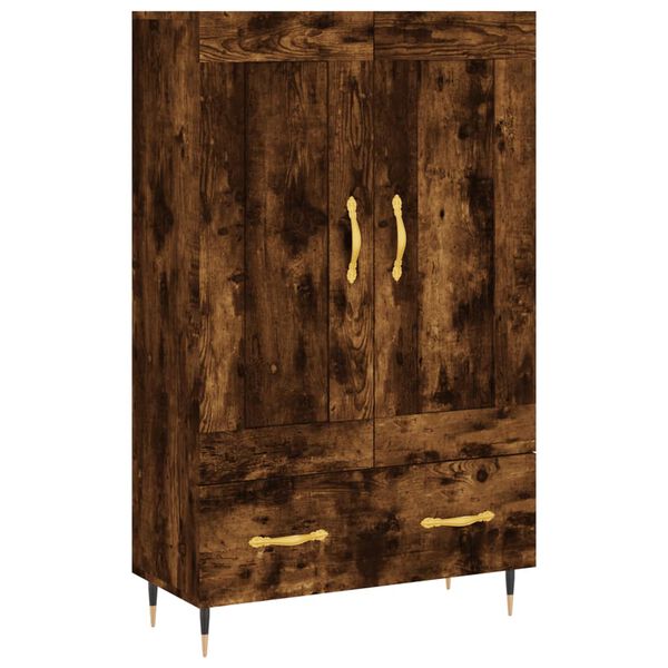 vidaXL Highboard r&oslash;kt eik 69,5x31x115 cm konstruert tre