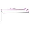 vidaXL Automatisk uttrekkbar markise 600x300 cm oransje og brun