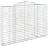 vidaXL Gabionkurv buet 300x30x200/220 cm galvanisert jern