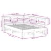 vidaXL Seng med bokhylle uten madrass 135x190 cm heltre furu