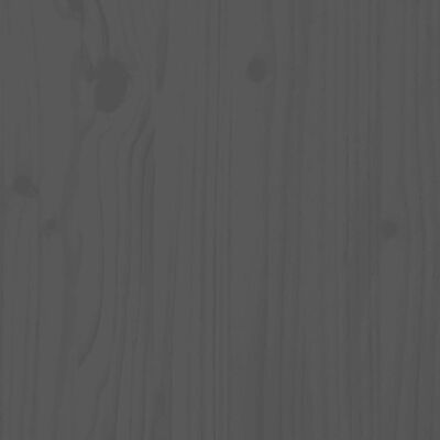 vidaXL Uttrekkbar dagseng grå 2x(90x200) cm heltre furu