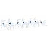 vidaXL LED Reinsdyr 7 stk. s&oslash;lv 43 x 18 x 66 cm stoff