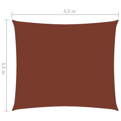 vidaXL Solseil oxfordstoff rektangulær 3,5x4,5 m terrakotta