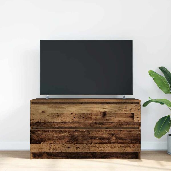 vidaXL TV-benk gammelt tre 100x35x54 cm konstruert tre