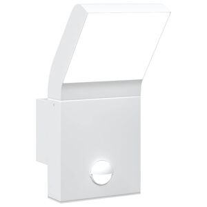 vidaXL Veggmonterte LED-utelampe med sensor hvit st&oslash;pt aluminium