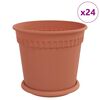 vidaXL Plantepotter 24 pcs Klinker R&oslash;d &Oslash; 19 x 16 cm Plast