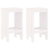 vidaXL Barkrakker 2 stk hvit 40x36x75 cm heltre furu