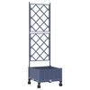 vidaXL Hageplanter med espalier og hjul Gr&aring; 40 x 40 x 131,5 cm PP