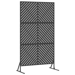 vidaXL Personvernsvegg 100 x 50 x 180 cm St&aring;l Svart