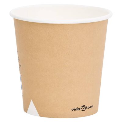 vidaXL Kaffepapirkopper 120 ml 100 stk brun