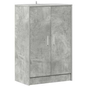 vidaXL Skoskap betonggr&aring; 60x35x92 cm konstruert tre