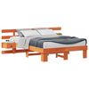 vidaXL Sengestamme med hodegjerde Brun 120 x 190 cm Massiv furu