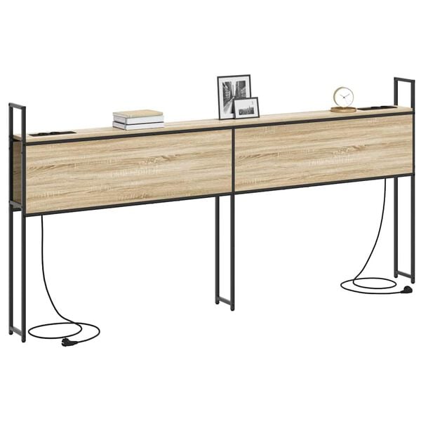 vidaXL Oppbevaringshodegjerde med Ladeplass med hylle Sonoma eik 98 cm