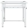 vidaXL Vaskemaskinstativ med uttrekkbar hylle hvit
