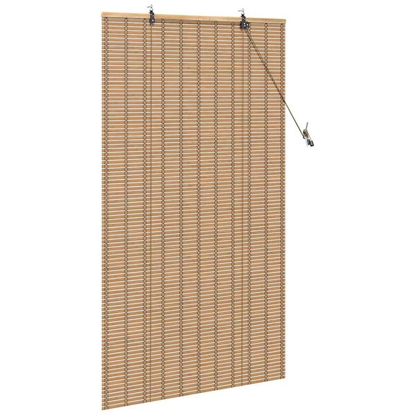 vidaXL Rullegardin med gardiner Natur 90 x 160 cm Bambus