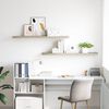 vidaXL Flytende vegghyller 2 stk eik 120x23,5x3,8 cm MDF