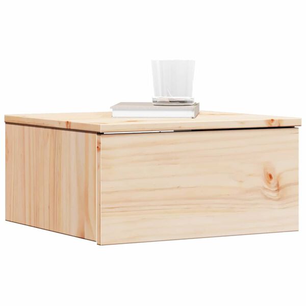 vidaXL Nattbord med skuff Brun 37 x 35 x 18,5 cm Heltre furu