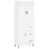 vidaXL Highboard hvit 69,5x34x180 cm konstruert tre