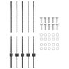 vidaXL Gjerdep&aring;le 5 pcs Gr&aring; 100 cm St&aring;l