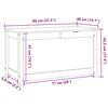 vidaXL Putekasse honningbrun 80x40x45,5 cm heltre furu