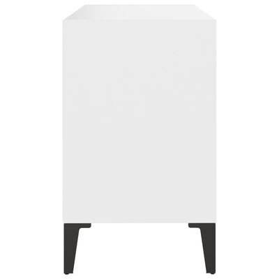 vidaXL TV-benk med metallben hvit 69,5x30x50 cm