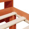 vidaXL Seng med bokhylle uten madrass voksbrun 75x190 cm heltre furu