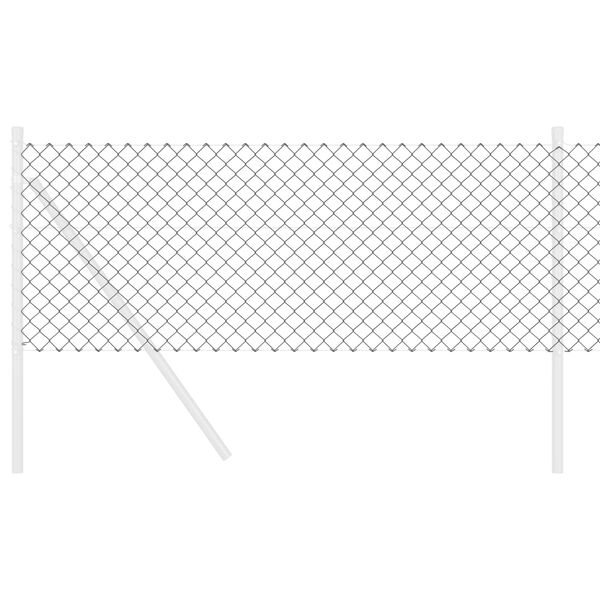 vidaXL Kjedegjerde Gr&aring; 10 x 0,4 m St&aring;l