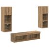 vidaXL TV Vegg-enhet 6 pcs Artisan Eik Konstruert tre