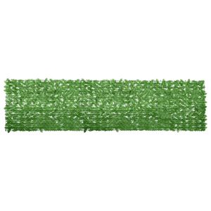 vidaXL Balkongskjerm med gr&oslash;nne blader 400x100 cm