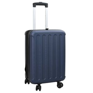 vidaXL Koffert med l&aring;s M&oslash;rkbl&aring; 34 x 23 x 55.5 cm ABS-plast
