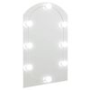 vidaXL Speil med LED-lys 60x40 cm glass oval