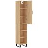 vidaXL Highboard sonoma eik 34,5x34x180 cm konstruert tre