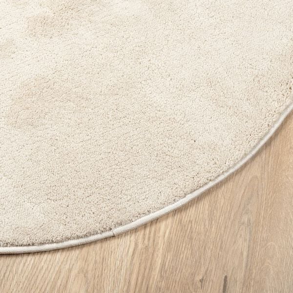 vidaXL Teppe OVIEDO kort luv beige &Oslash; 240 cm
