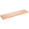 vidaXL Vegghylle lysebrun 120x30x(2-4) cm behandlet heltre eik