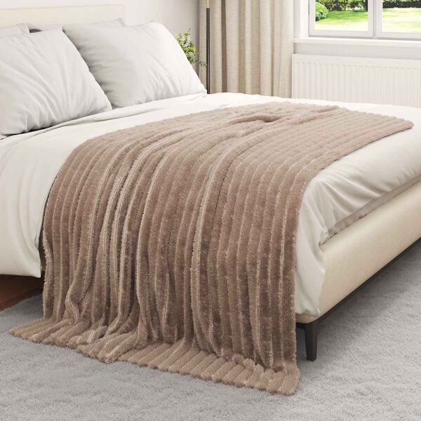 vidaXL Kastepledd 6 pcs Kamel 200 x 150 cm Fleece