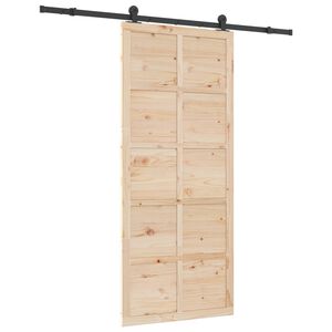 vidaXL Skyved&oslash;r 100 x 208 cm Heltre furu Naturlig