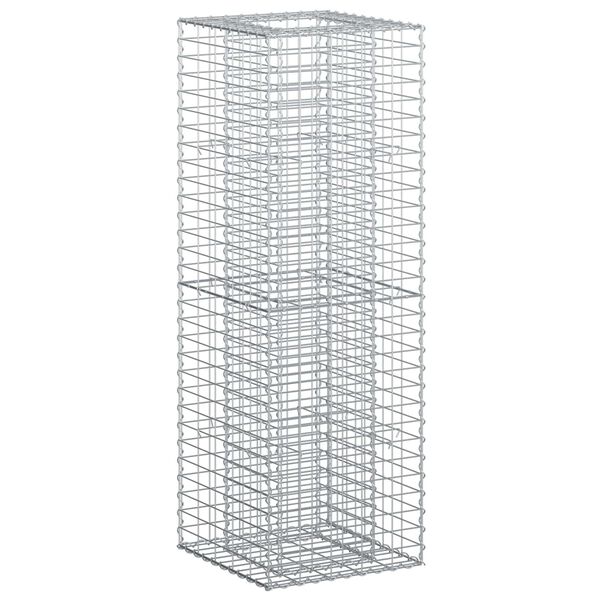vidaXL Gabion hevet seng s&oslash;lv 50 x 50 x 150 cm Galvanisert St&aring;l