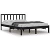 vidaXL Sengeramme svart heltre furu 120x200 cm