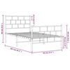 vidaXL Sengeramme i metall med hode- og fotgavl svart 90x200 cm