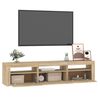 vidaXL TV-benk med LED-lys sonoma eik 180x35x40 cm