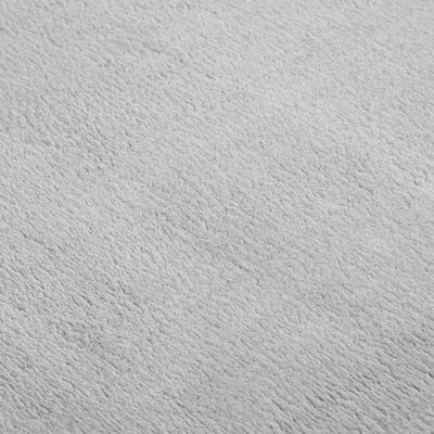vidaXL Vaskbart teppe mykt kort lugg 160x230 cm sklisikkert grå