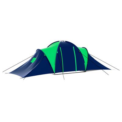 vidaXL Campingtelt stoff 9 personer blå og grønn