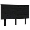 vidaXL Sengegavl svart 124x6x82,5 cm heltre furu