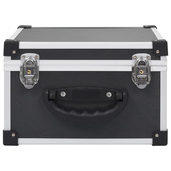 vidaXL CD-koffert for 40 CD-er aluminium ABS svart