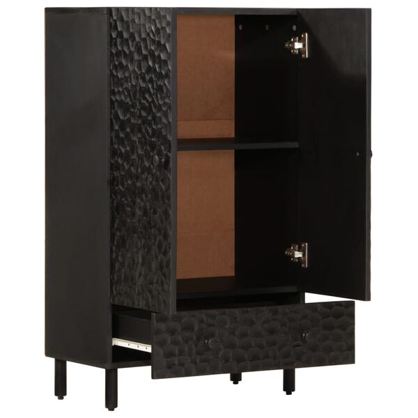 vidaXL Highboard svart 60x33x100 cm heltre mango